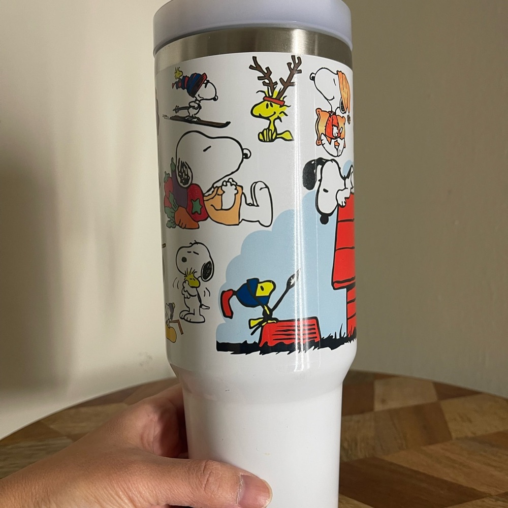 Peanuts Snoopy 40 oz TUMBLER friends Christmas Brand new 40oz TUMBLER double wal - Picture 4 of 9
